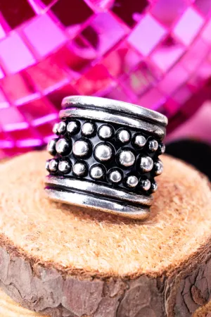Casa Grande Silvertone Cuff Ring