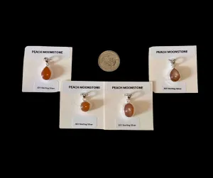 Cat’s Eye Peach Moonstone Pendants