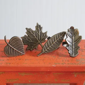 Charming Leafy Napkin Rings - Set of Four