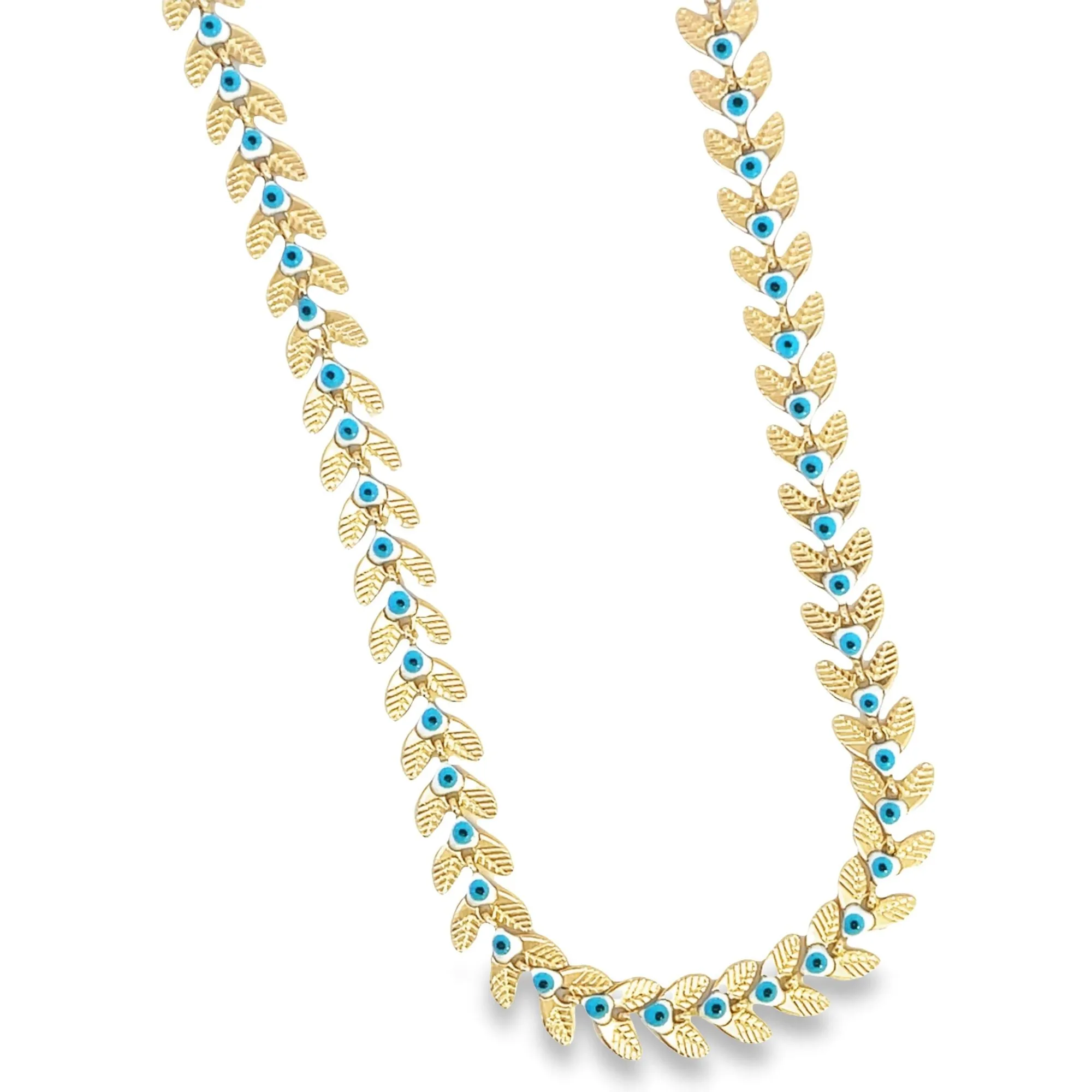 Chevron Evil Eye Choker Necklaces