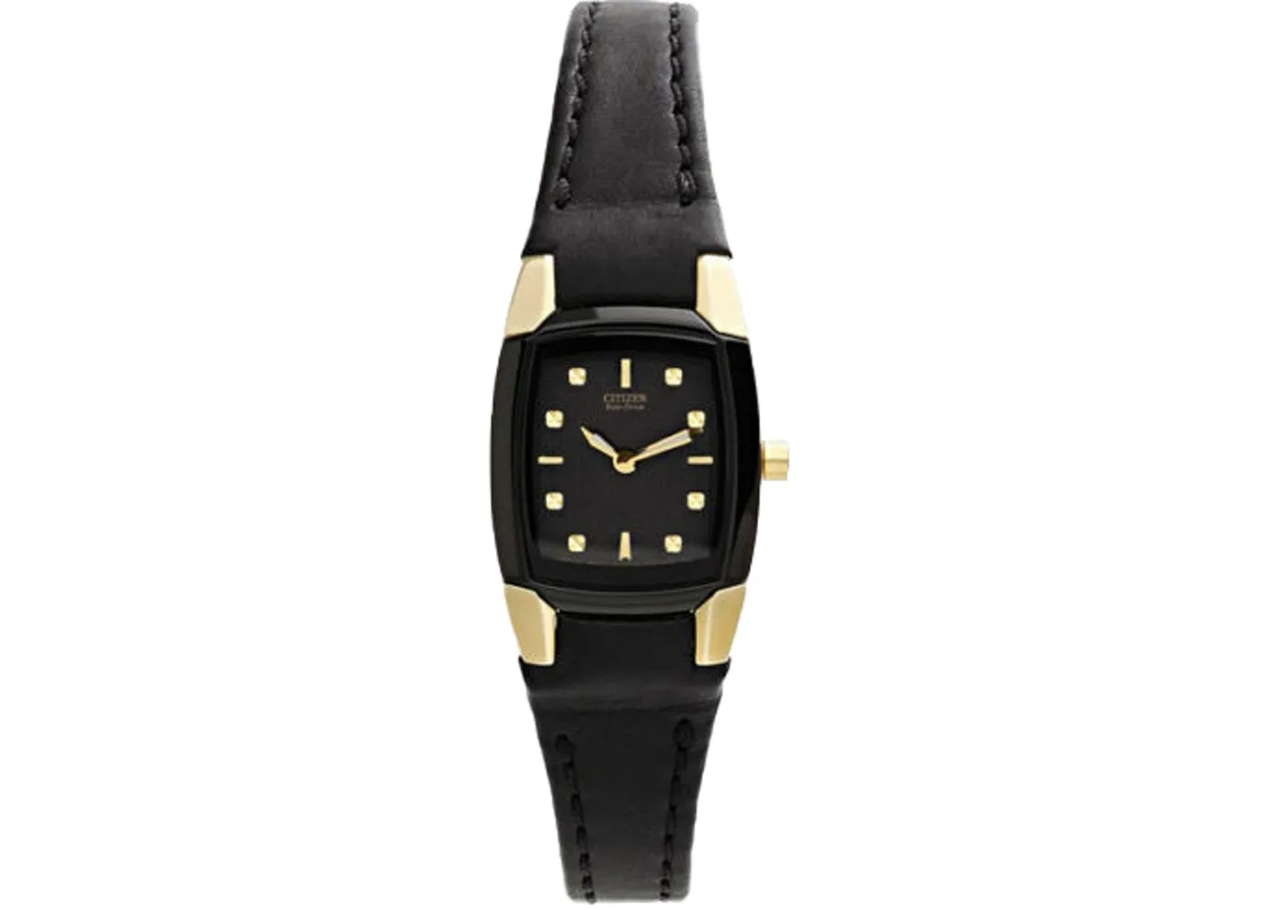 Citizen Women's EW9944-01E Eco-Drive Dress Black Leather Band Black Dial Watch