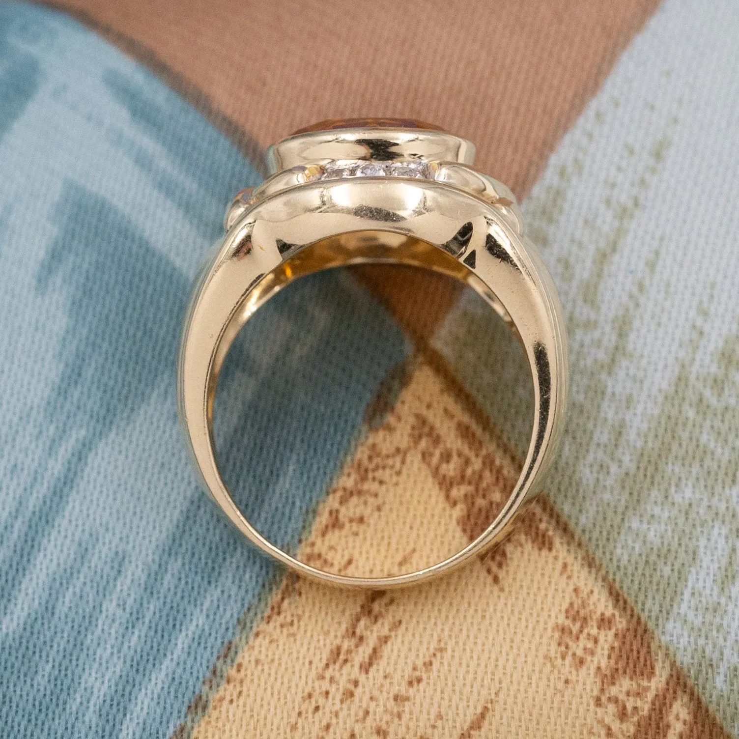 Citrine & Diamond Ring c. 1980s