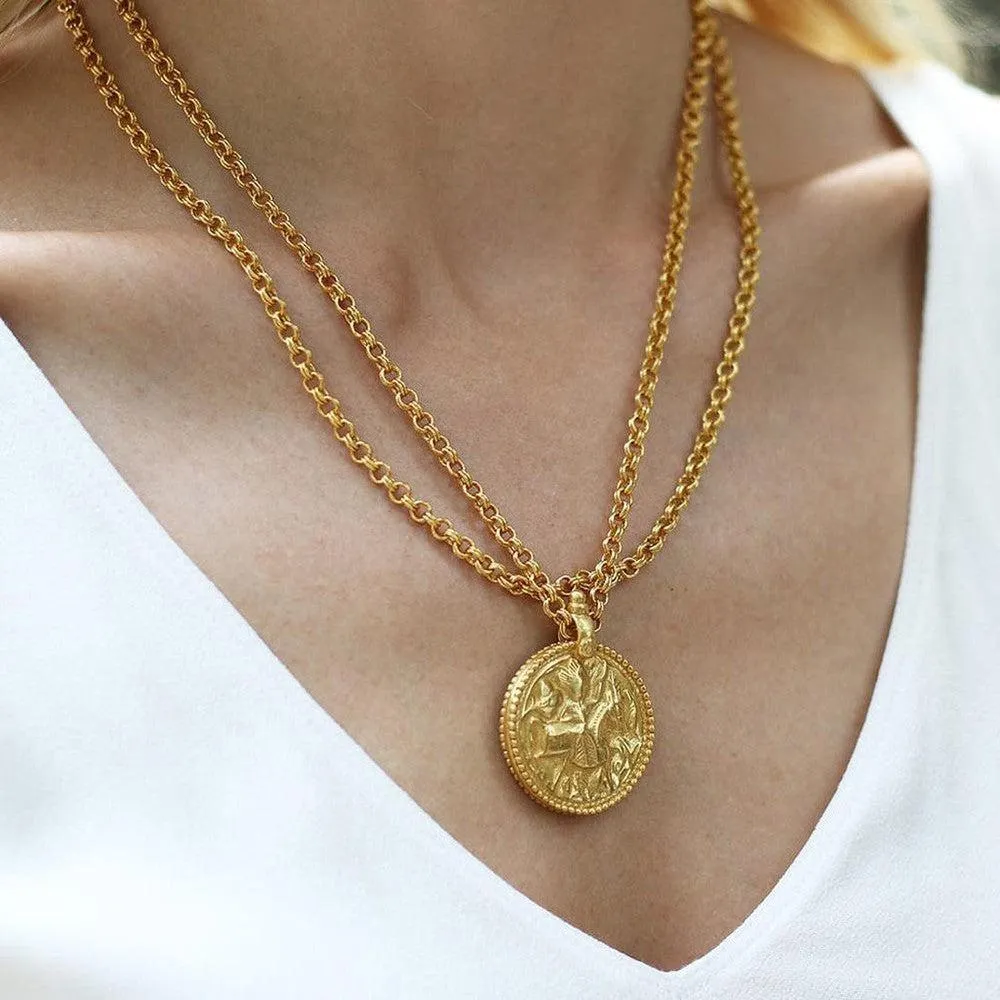 Coin Statement Pendant Mother of Pearl