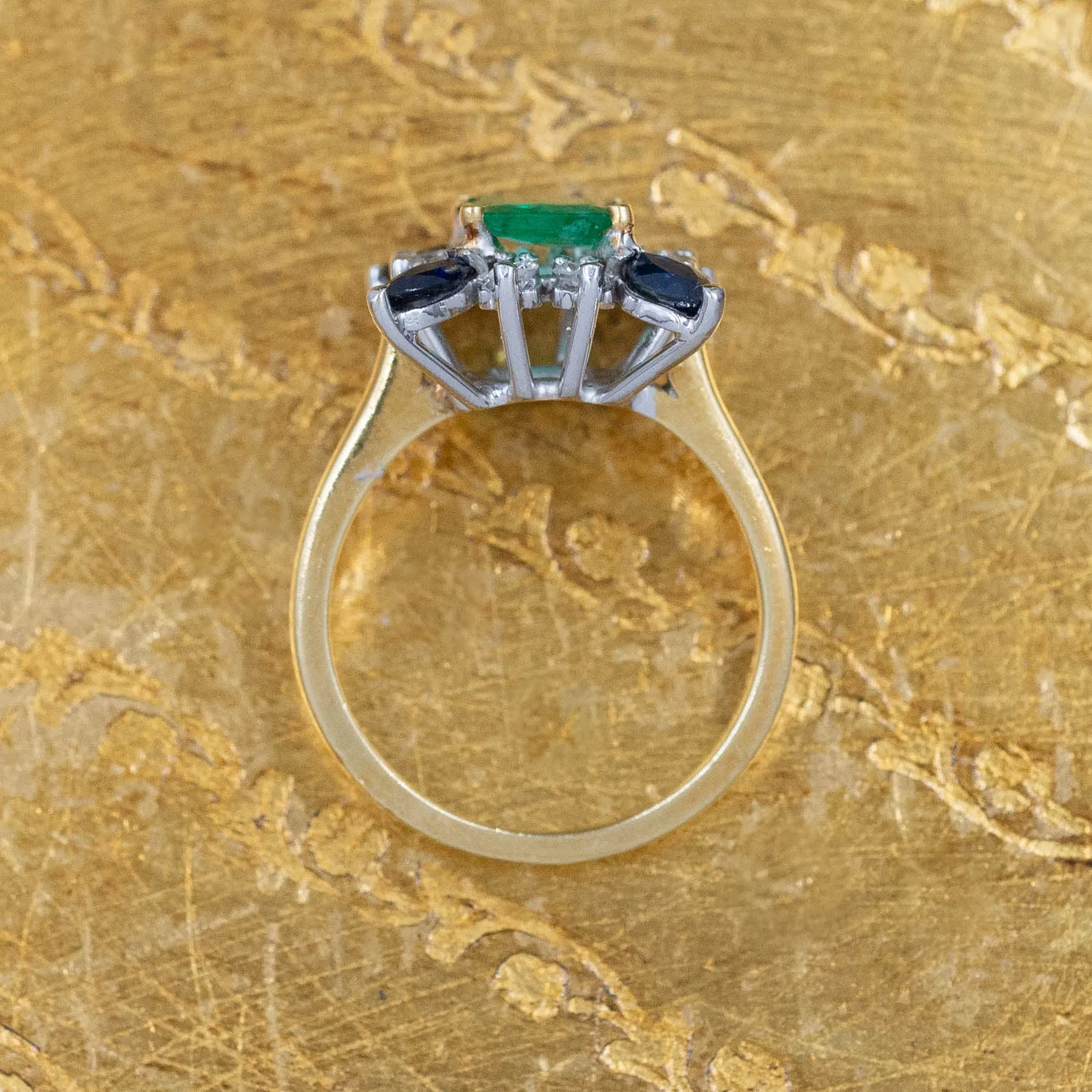Colombian Emerald, Sapphire & Diamond Ring