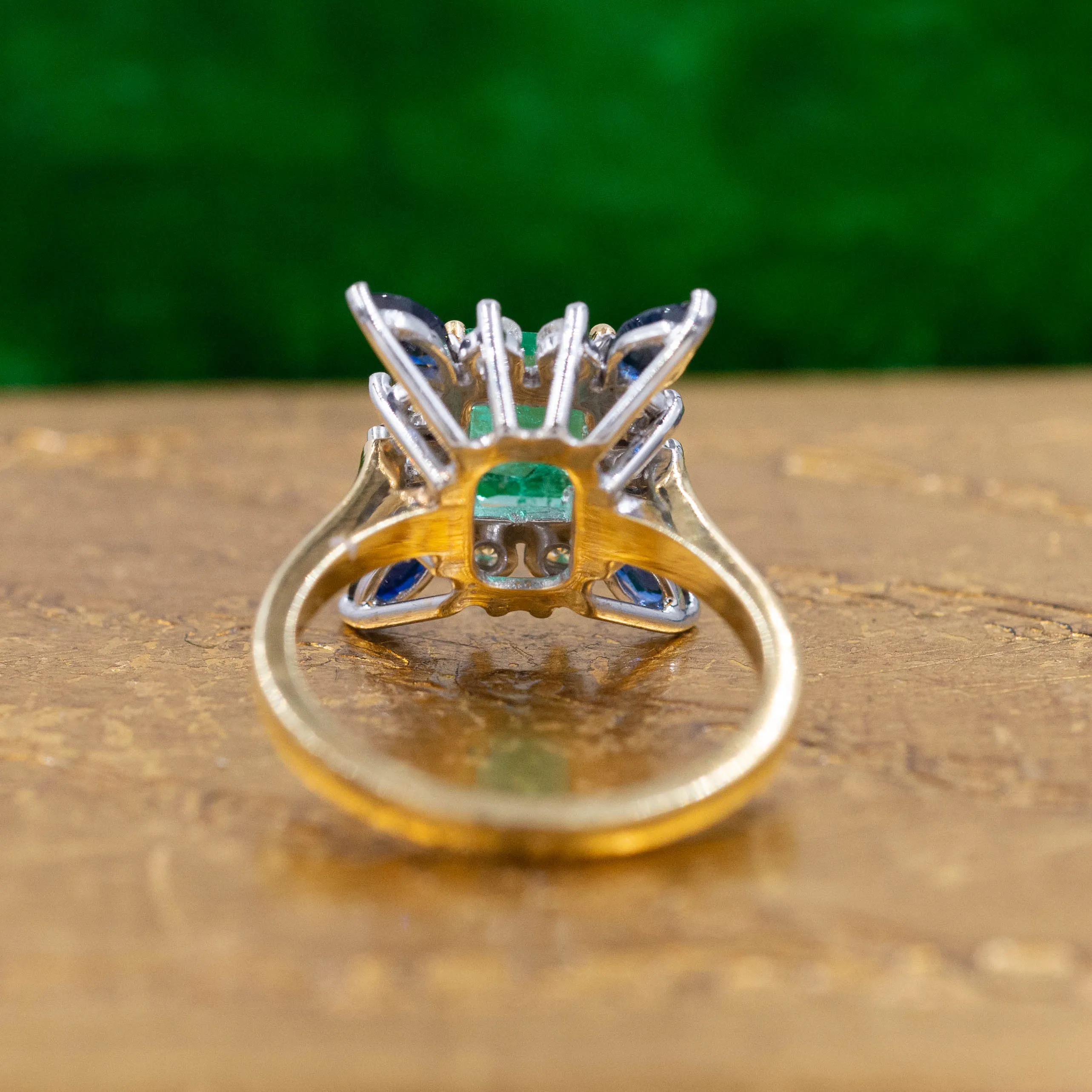 Colombian Emerald, Sapphire & Diamond Ring