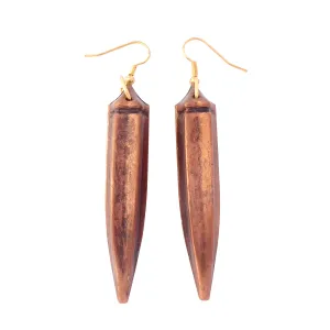 Copper okra earrings
