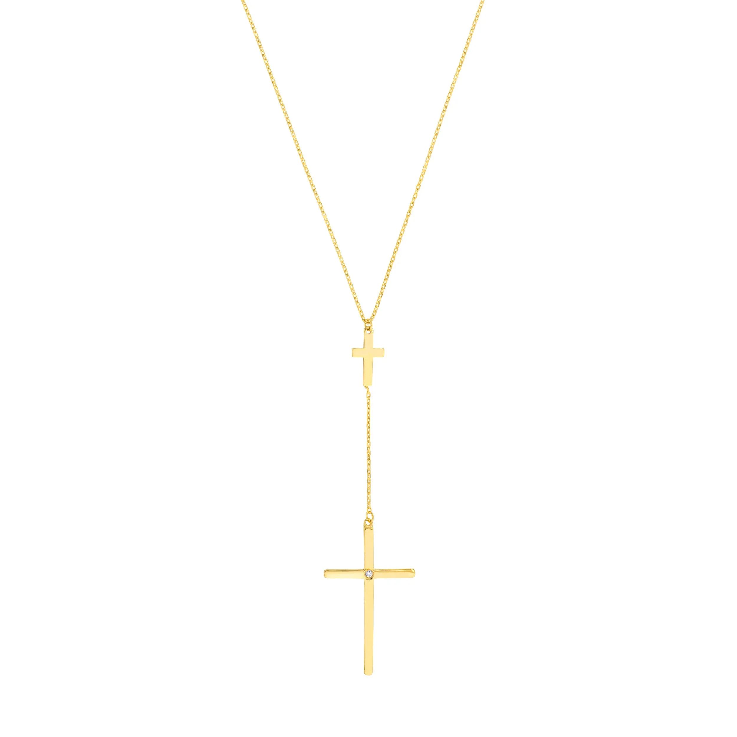 Cross Lariat Necklace