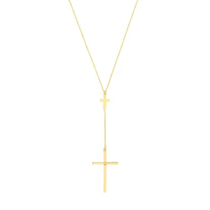 Cross Lariat Necklace