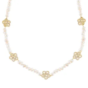 CZ Rose Pearl Choker