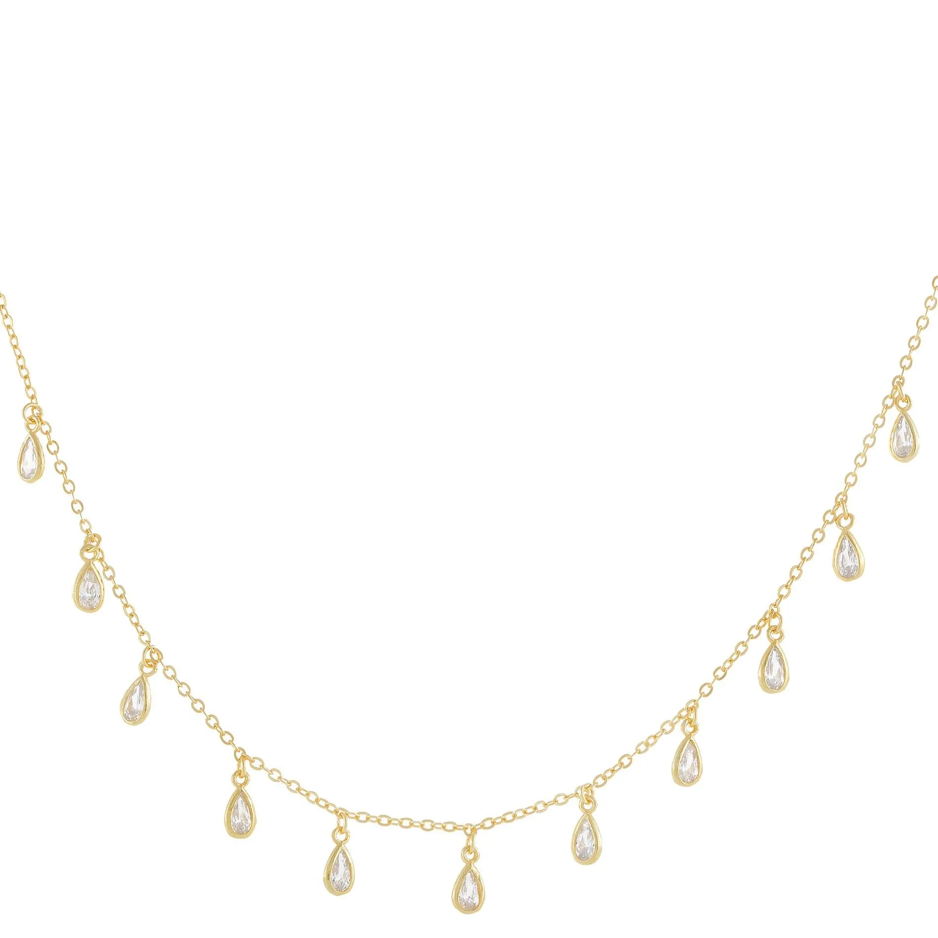 CZ Teardrop Dangle Choker