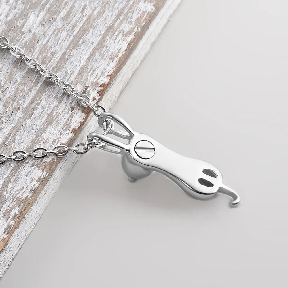Dangling Cat Cremation Pendant