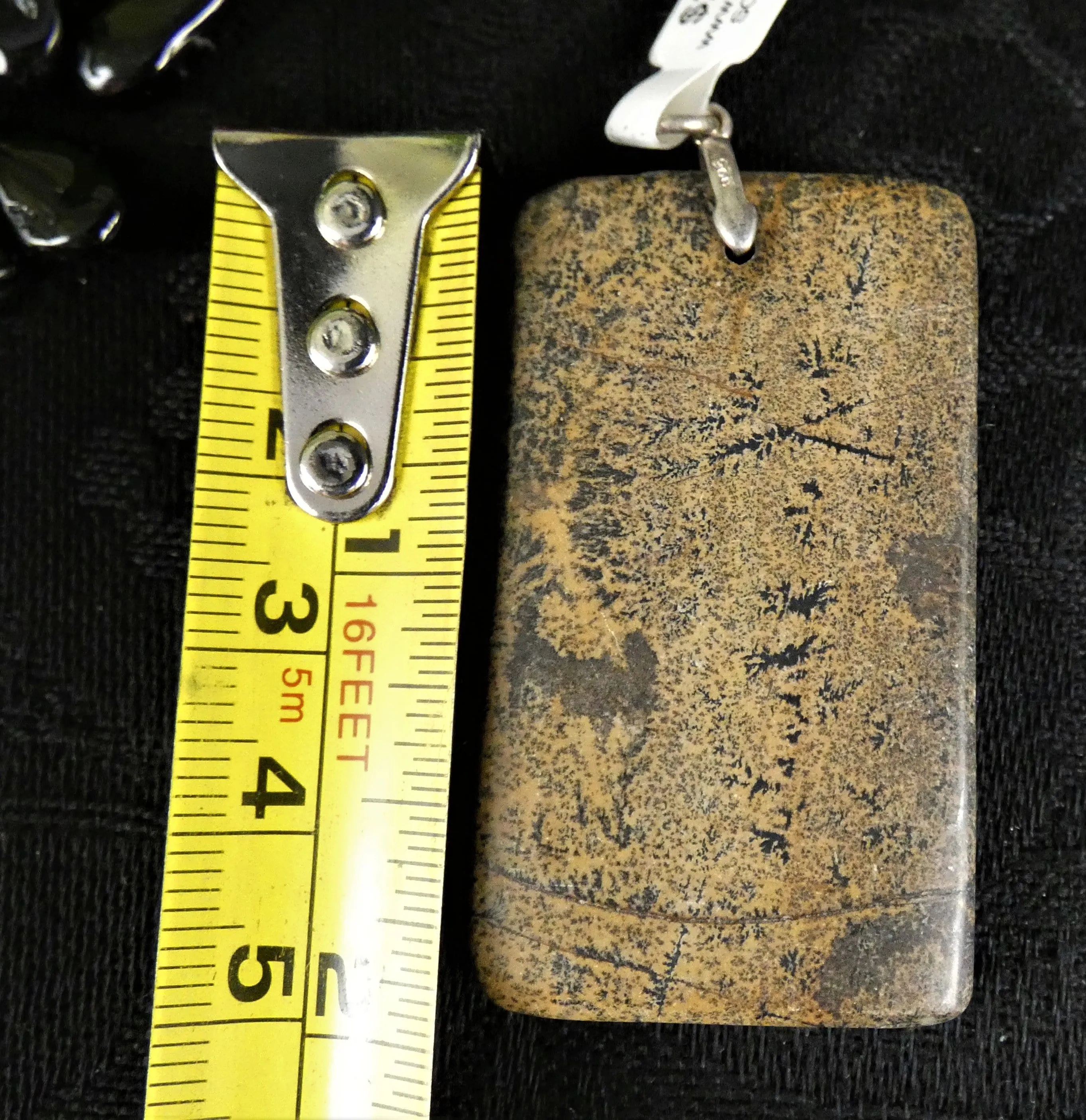 Dendritic Jasper Sterling Silver Pendants