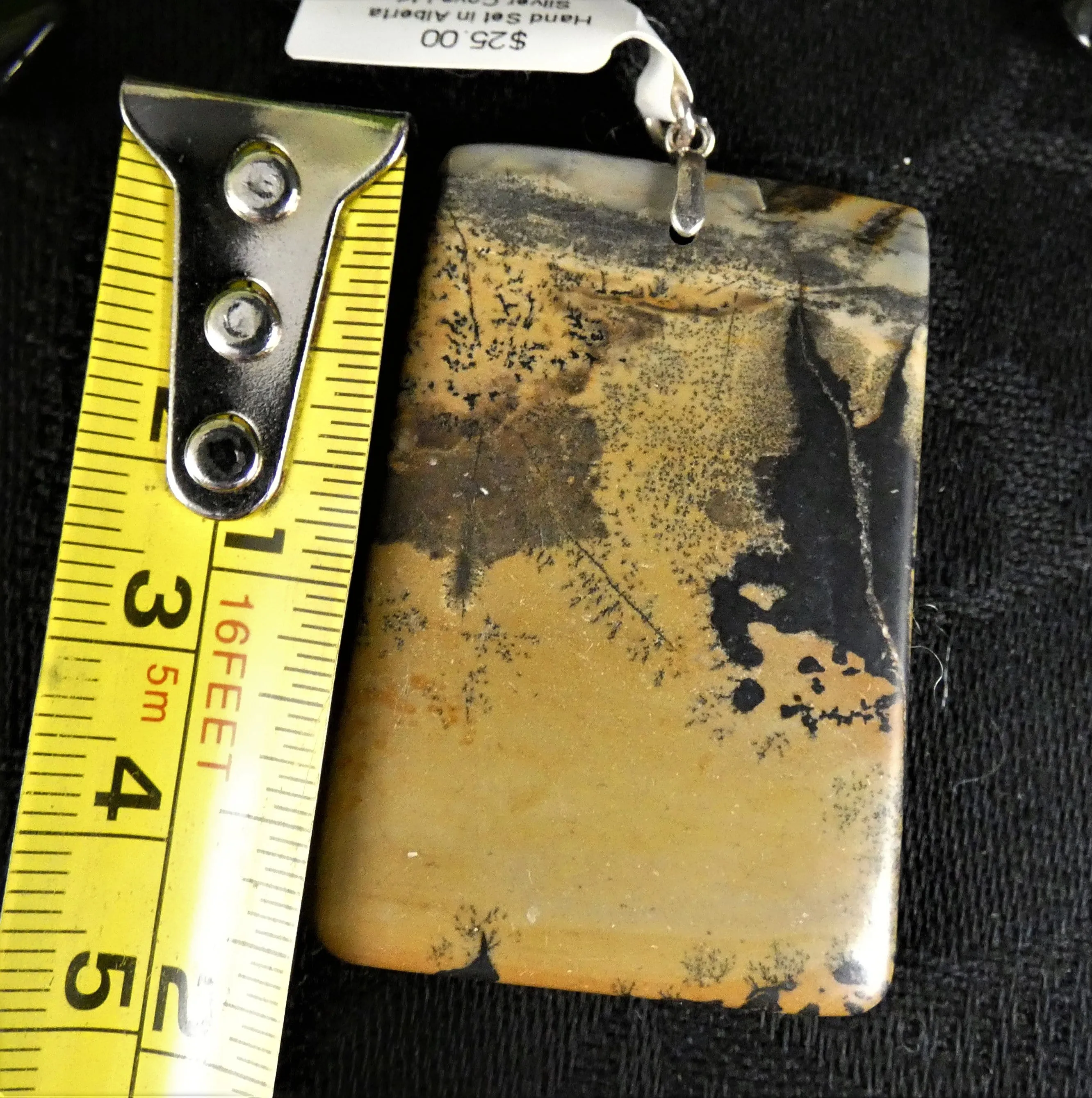 Dendritic Jasper Sterling Silver Pendants