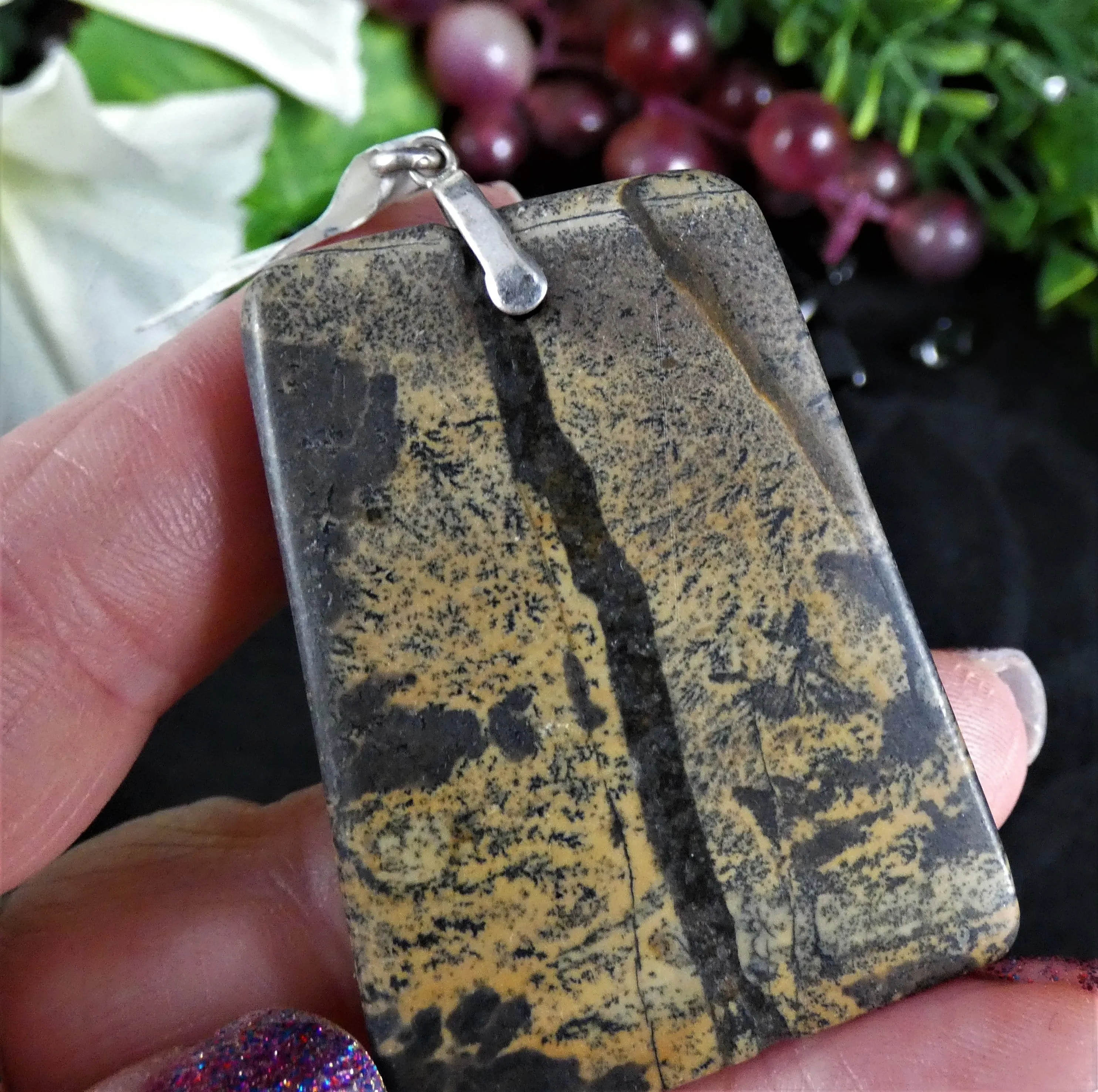 Dendritic Jasper Sterling Silver Pendants