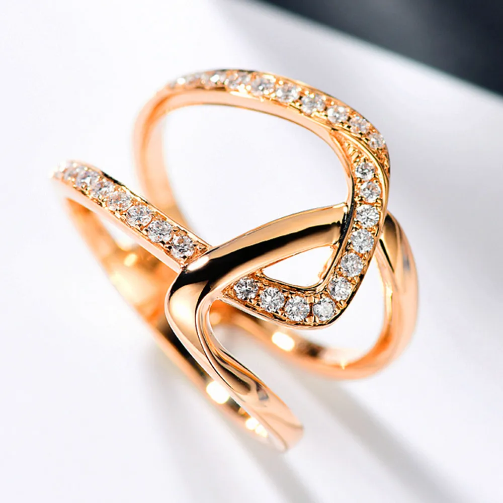 Diamond Asymmetry X Cross Statement Ring