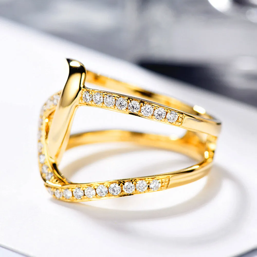 Diamond Asymmetry X Cross Statement Ring