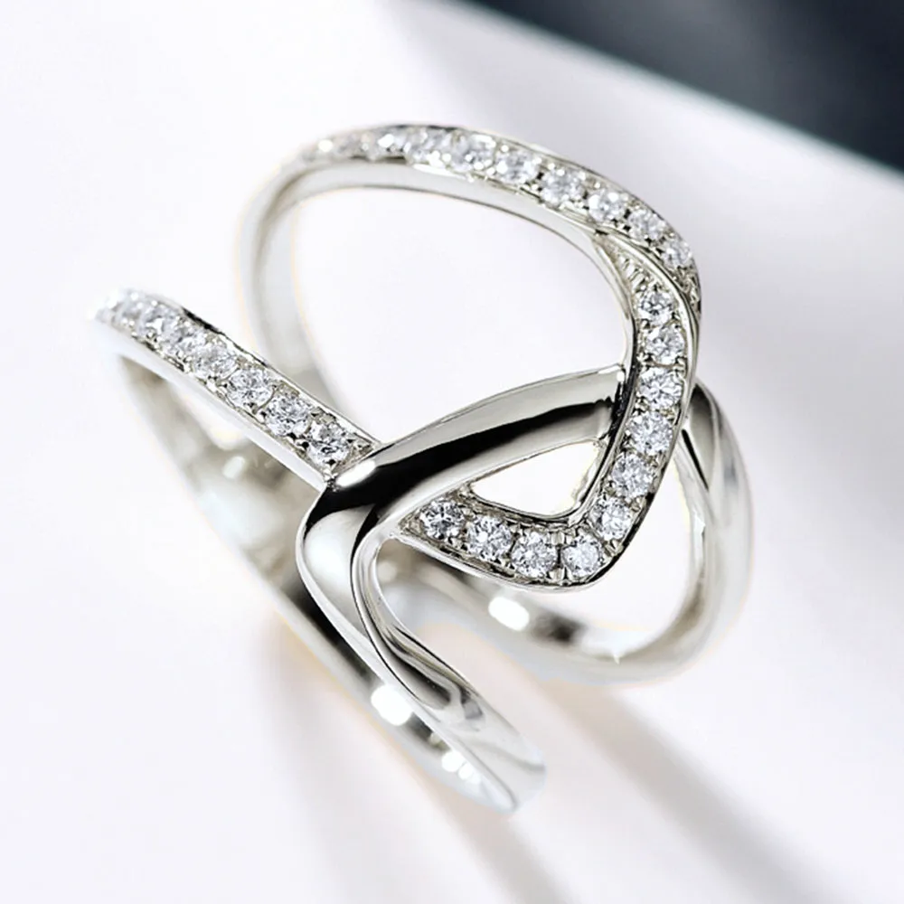 Diamond Asymmetry X Cross Statement Ring