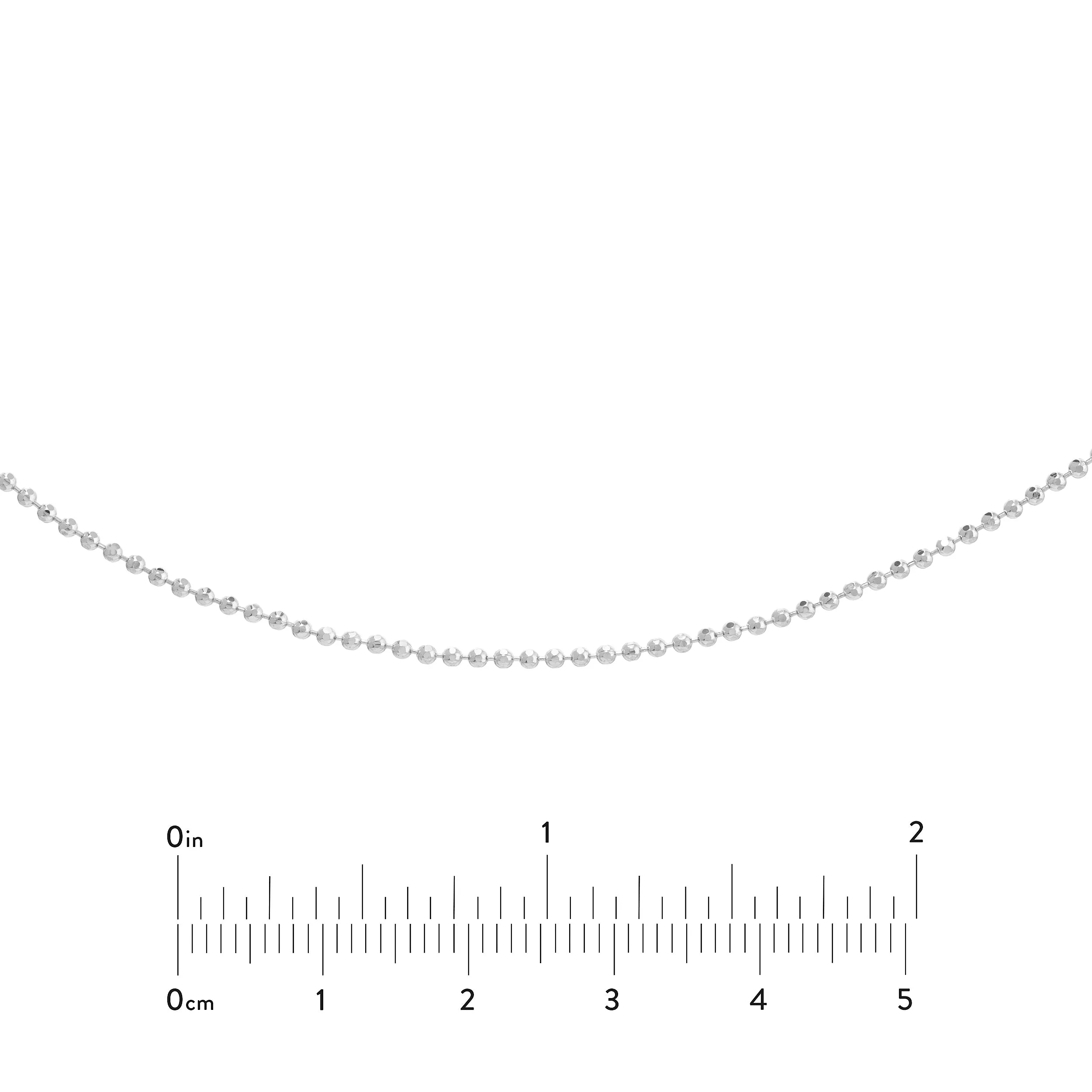 Diamond-Cut Bead Choker Chain