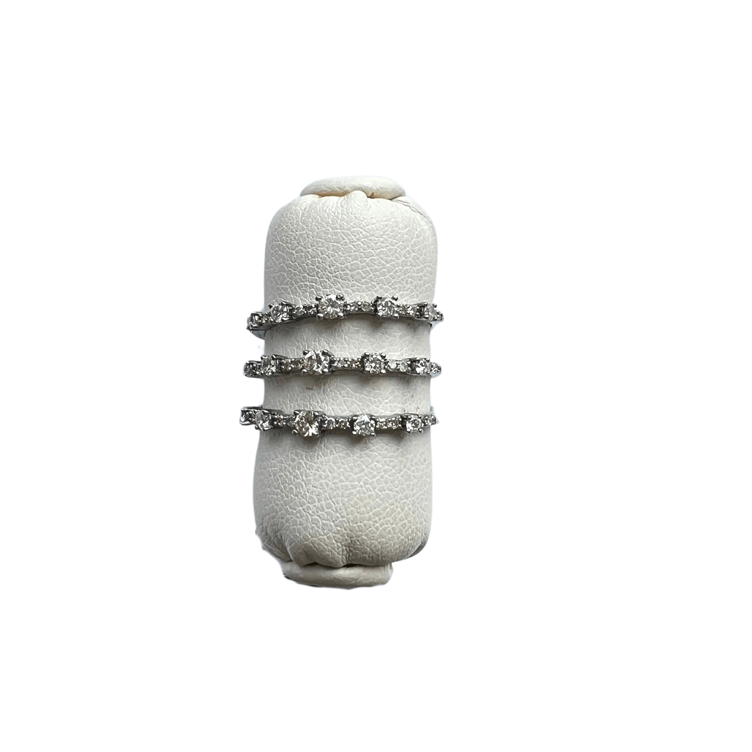 diamond pave graduated stacker rings