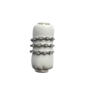 diamond pave graduated stacker rings