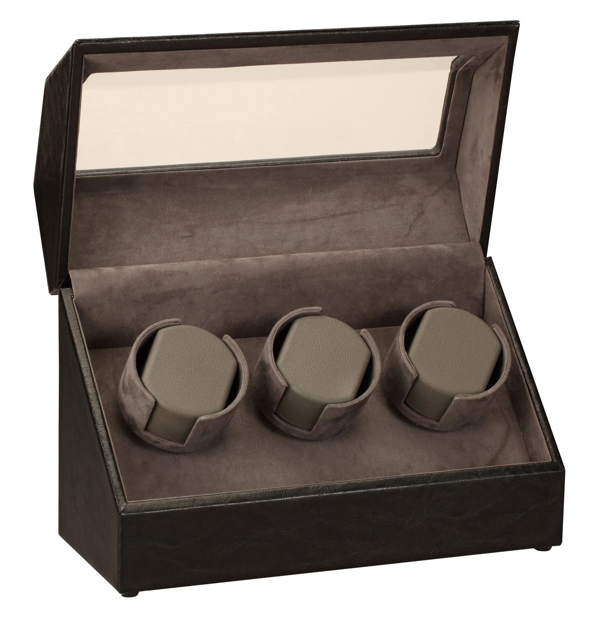 Diplomat Black Leather 3 Watch Winder