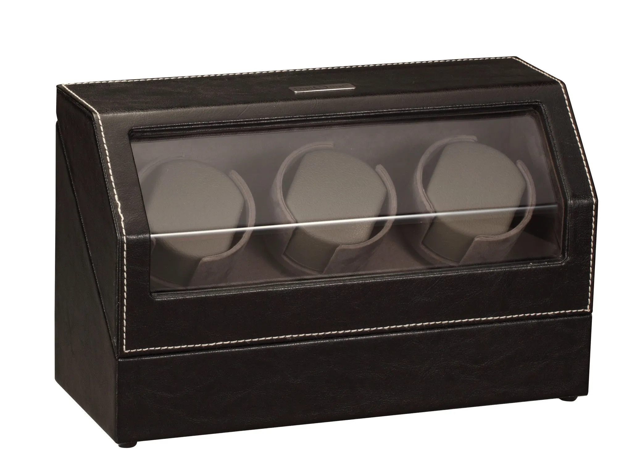 Diplomat Black Leather 3 Watch Winder