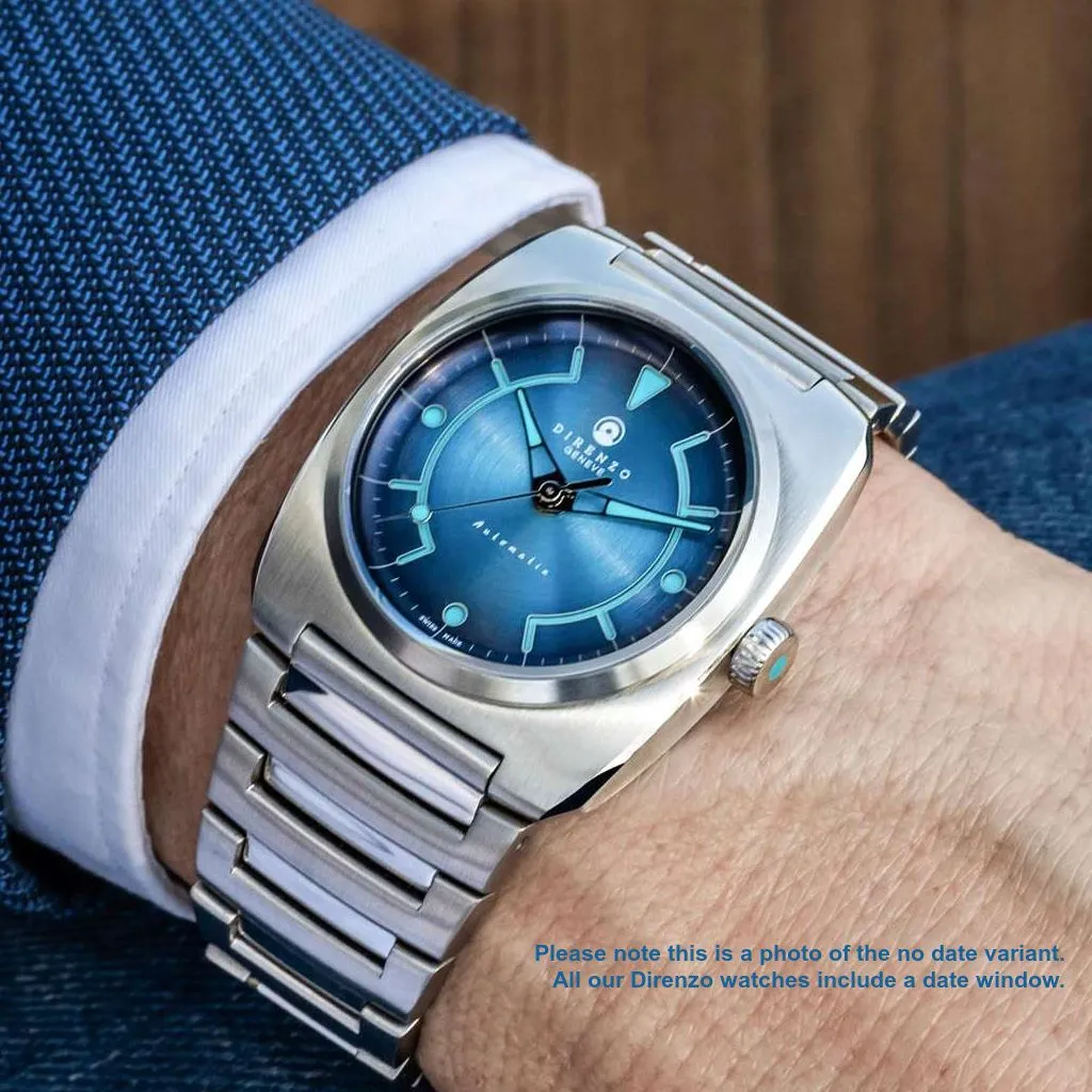 Direnzo DRZ02R Aerolite Blue&nbsp;with&nbsp;Date - Swiss&nbsp;Made