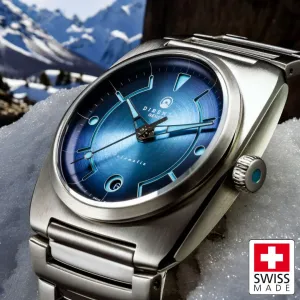 Direnzo DRZ02R Aerolite Blue&nbsp;with&nbsp;Date - Swiss&nbsp;Made