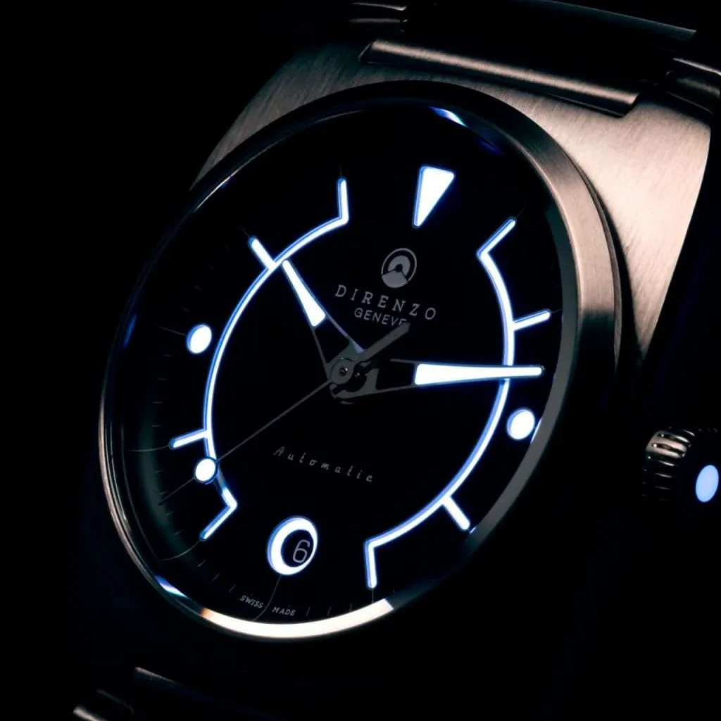 Direnzo DRZ02R Aerolite Blue&nbsp;with&nbsp;Date - Swiss&nbsp;Made