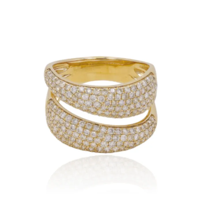 Double Dome Pave Ring