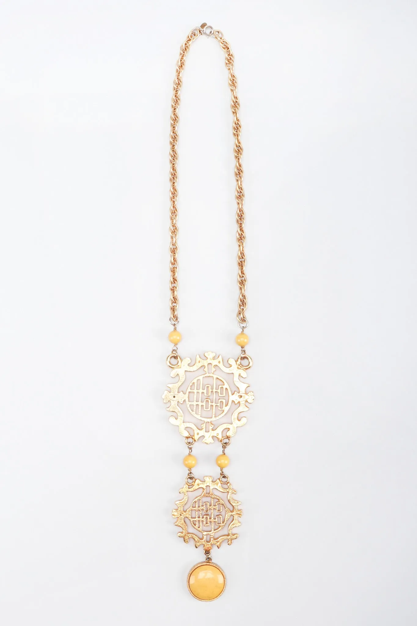 Double Happiness Plate Necklace
