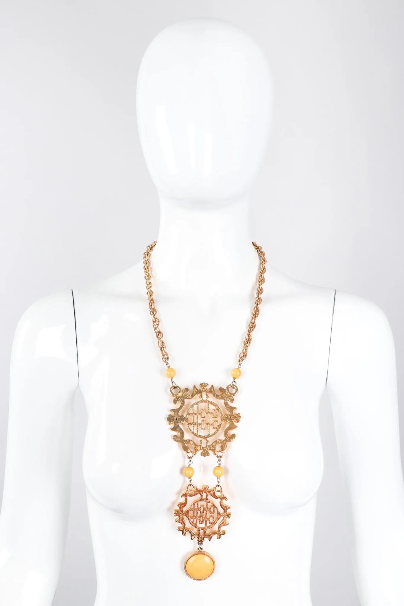 Double Happiness Plate Necklace