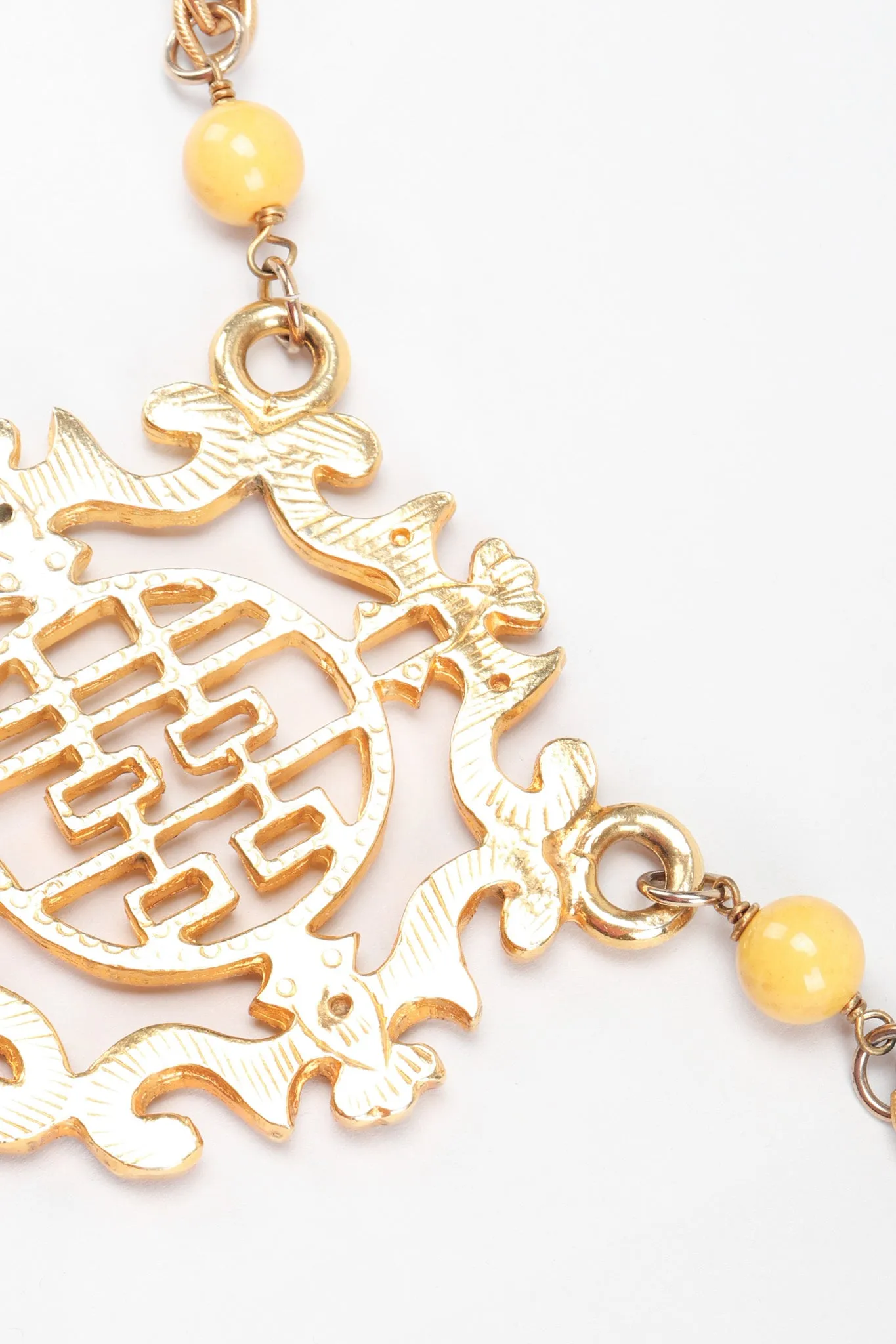 Double Happiness Plate Necklace