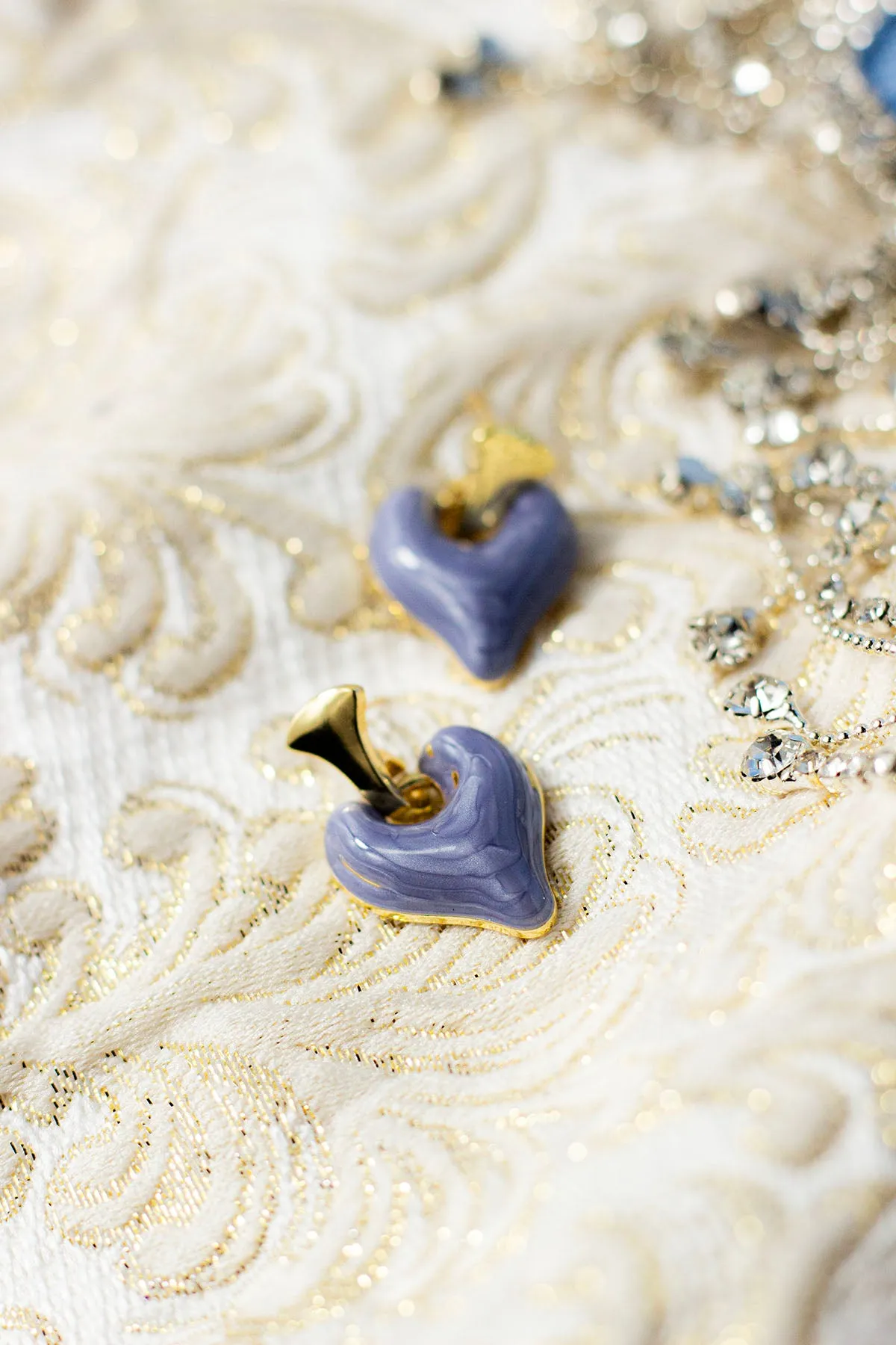Drop Heart Dangle Earrings