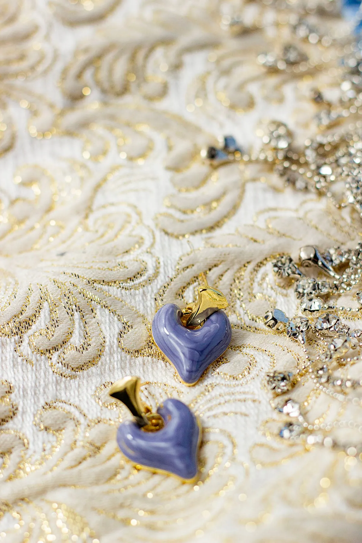 Drop Heart Dangle Earrings