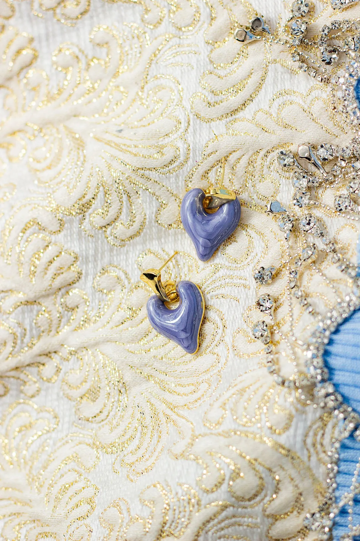 Drop Heart Dangle Earrings