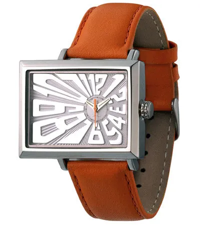 EOS NEW YORK Unisex Mad Hatter Watch in Orange