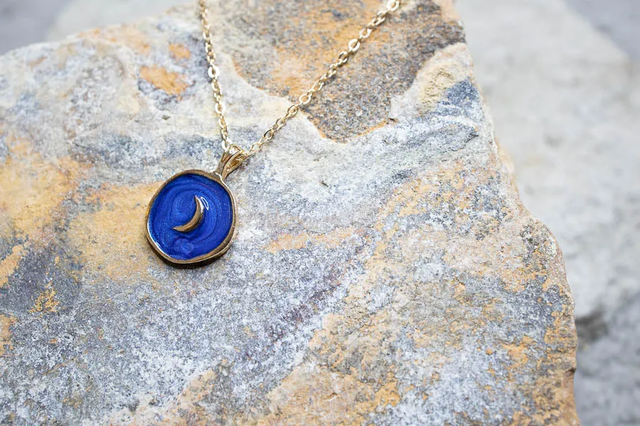 Ethereal Oil Drop Pendant Necklaces