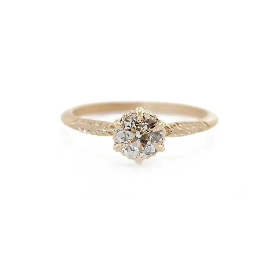 Evergreen Old Mine Cut Diamond Engagement Ring