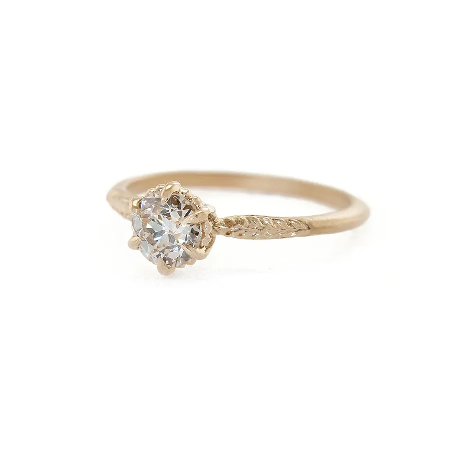 Evergreen Old Mine Cut Diamond Engagement Ring