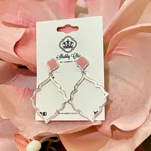 Extra Touch Earrings - Silver Pink