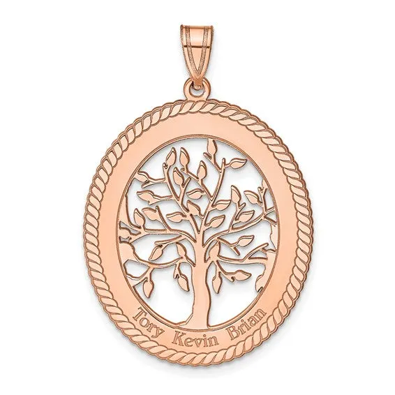 Family Tree Oval Pendant