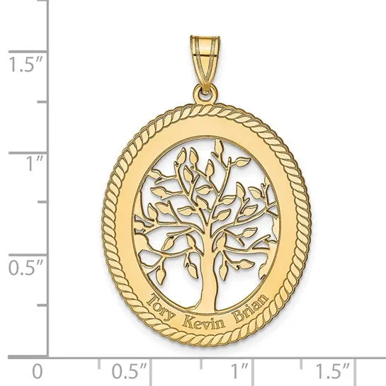 Family Tree Oval Pendant