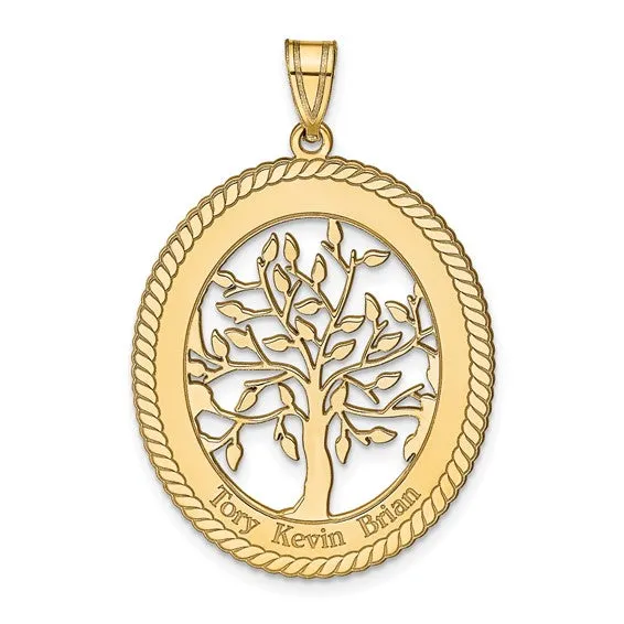 Family Tree Oval Pendant