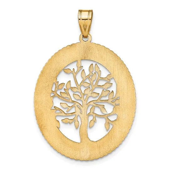 Family Tree Oval Pendant