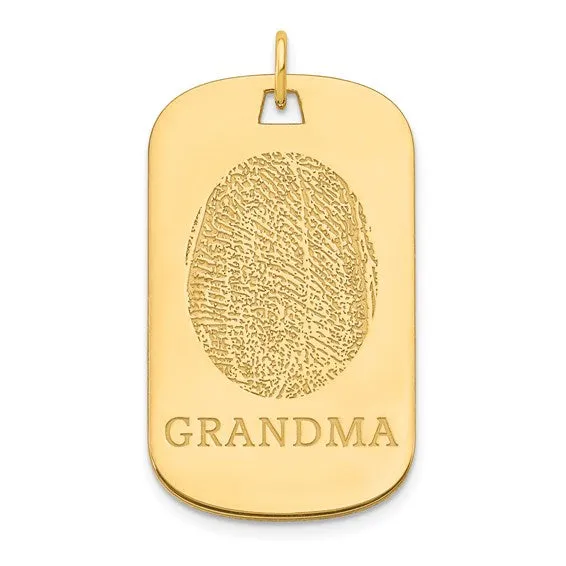 Fingerprint Dog Tag