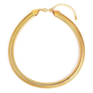 GOLD ALL METAL BIB NECKLACES #SQ5045G(RF15)