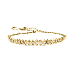 Gold & Diamond Marquise Eye Choker