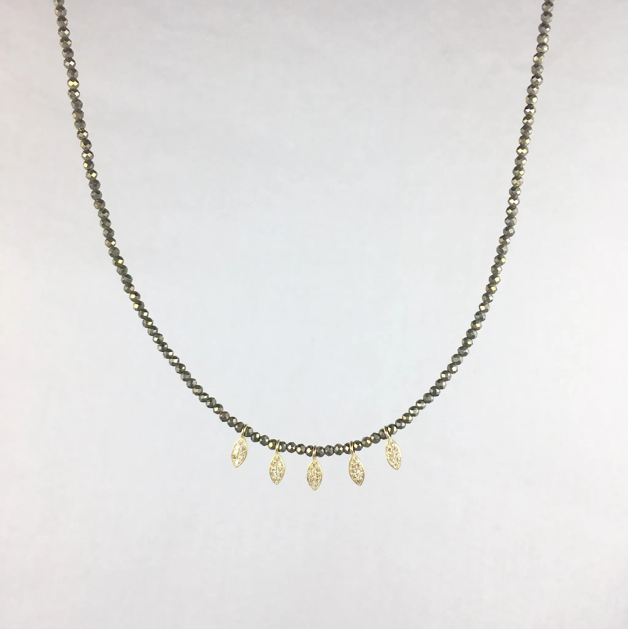 Gold and Diamond Petite Marquis Necklace