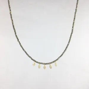 Gold and Diamond Petite Marquis Necklace